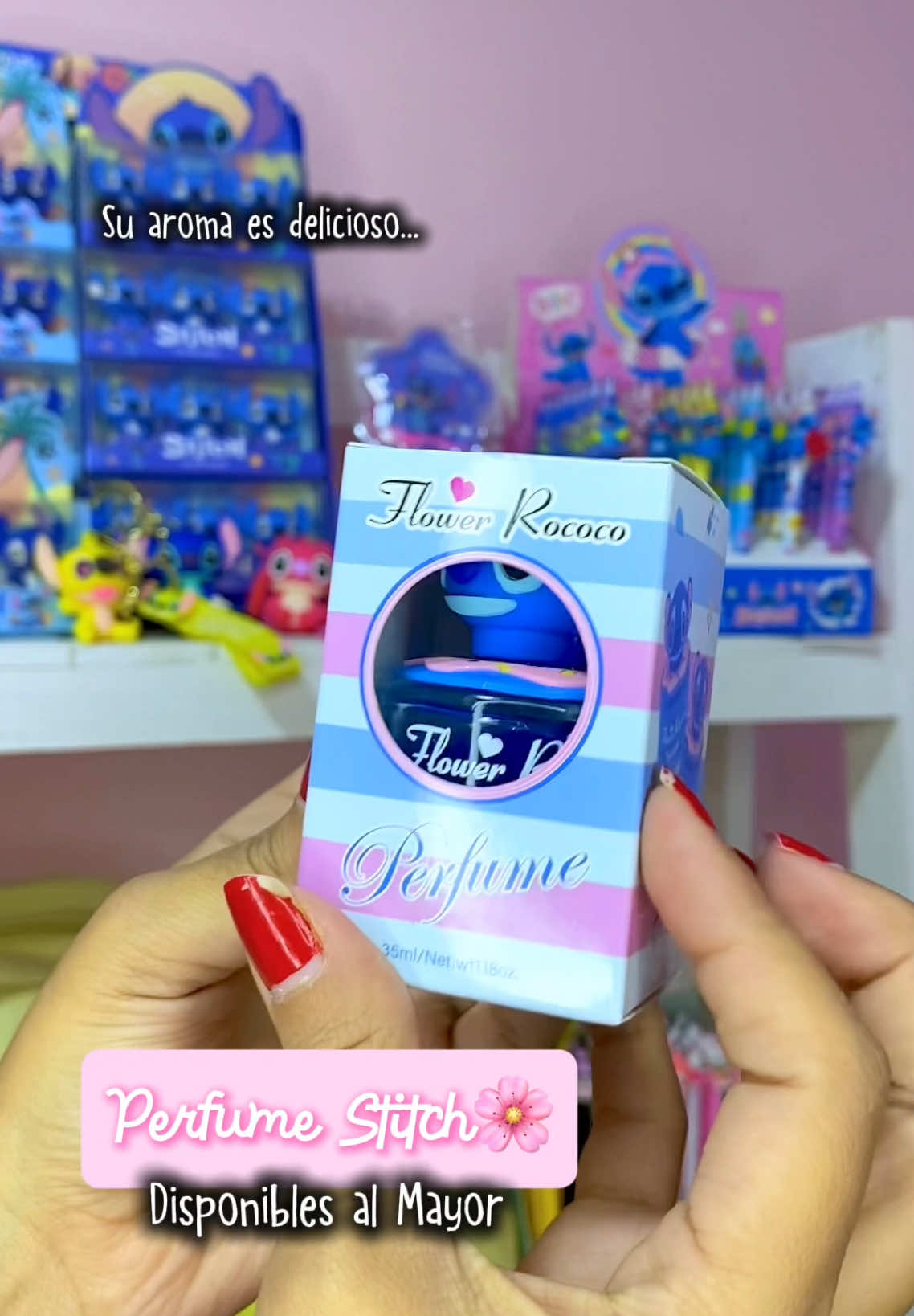 Perfumes de Stitch Disponibles al mayor🩵🌸 #venezuela #barquisimeto #emprende #tendencia #peinadosfaciles #stitch 