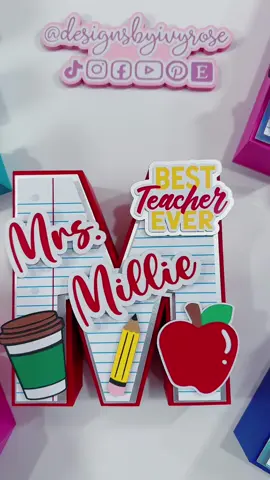 It’s Teacher Appreciation Week, and we’re celebrating the bright minds who light up our classrooms! 🍎 Say “thank you” in the most creative way with our custom Bright Teachers 3D letters — handcrafted with love and full of color! ❤️🩷💛💚🩵 Perfect for door decor, classroom displays, or a thoughtful gift that lasts. Limited availability this week only — order now to honor your favorite teacher! #TeacherAppreciationWeek #TeacherGiftIdeas #CustomTeacherGifts #3DLetters #TeacherDecor #BrightClassroomVibes #DesignsByIvyRose #PaperPartyDecor #TeacherLove #HandmadeWithHeart