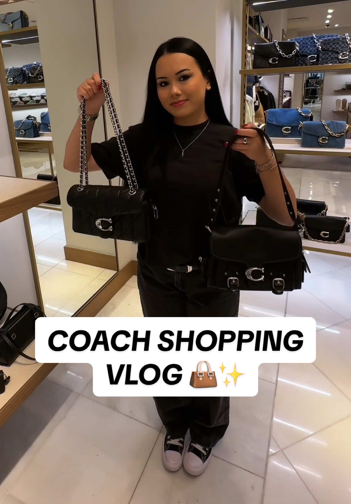 shopping vlog on the hunt for a new coach purse… debating between the western tabby or the quilted tabby pls help me choose!! 👜🛍️✨ @Coach #creatorsearchinsights #coach #coachpurse #coachtabby #bagtok #shopwithme 