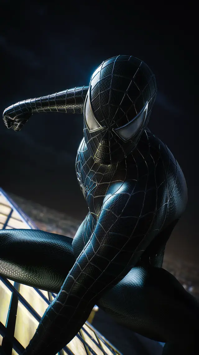 #spiderman #lockscreen #blacksuit #4kwallpaper 