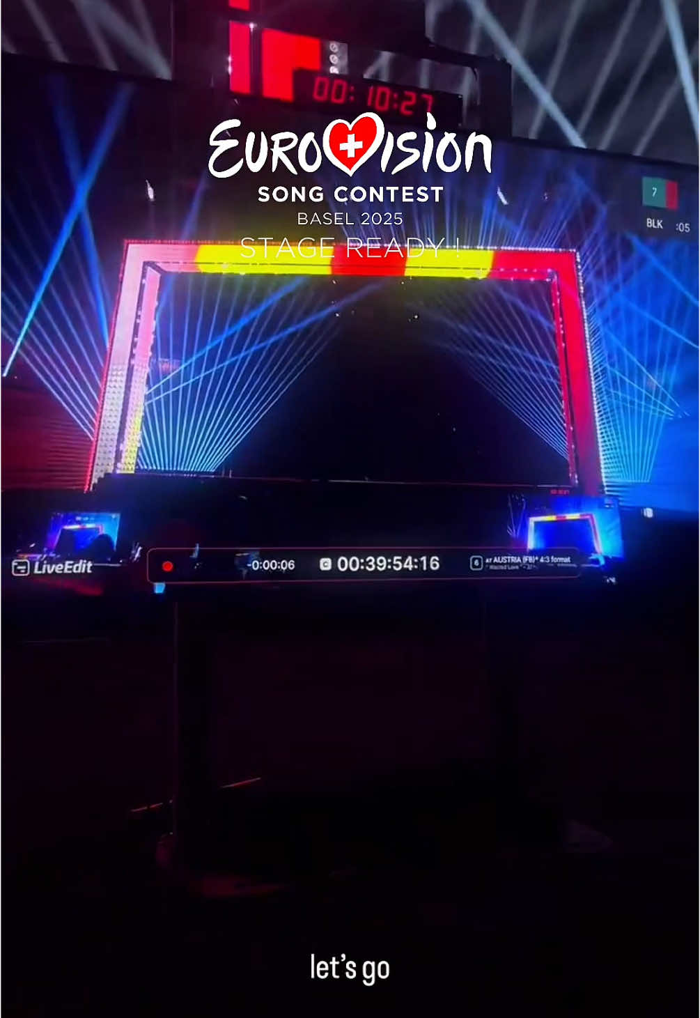 Eurovision 2025’s stage ready !  #eurovision2025 #esc2025 #austria #jj #wastedlove #stage #stageready #eurovision #esc 