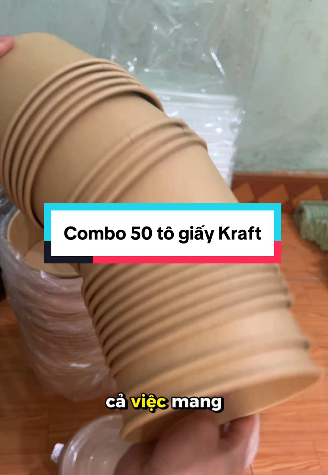 Combo 50 tô bát giấy Kraft tiện lợi 🍜 #thienmink1 #togiay #batgiaykraft #togiaykraft #kraft #doan #tienloi