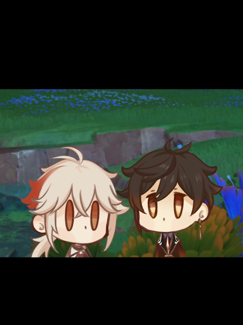 Ok it's the thought & effort that counts #GenshinImpact #kazuha #zhongli #animation 