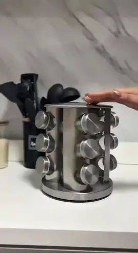 Porta Tempero Condimento Inox 12 Potes Suporte Giratório  🔗https://s.shopee.com.br/2LLVth4mMI ##shopee##foryoupage##dicas##cozinha##fyp