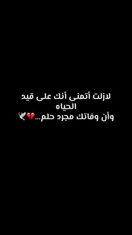 #لازلت أتمنى أنك على قيد الحياه  وأن وفاتك مجرد حلم…💔🕊️#ادعية_دينية #اكسبلورexplore #fypシ #ادعوله_بالرحمه #فقيدي 