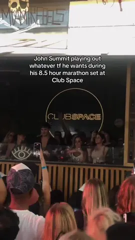 @john summit was in rare form during his 8.5 hour set at @clubspacemiami on Sunday morning.  He kicked things off at 4am and played through noon (🎥: andreaandinoo/IG, h/t @Spacemiamivideos) #johnsummit #clubspace #miami #housemusic #housemusiclovers #electronicmusic 
