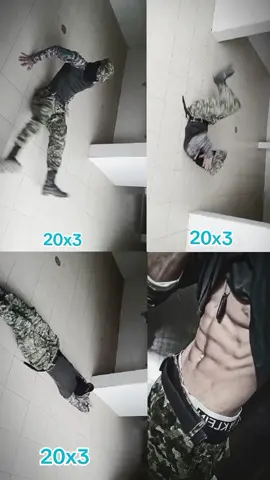 3 ejercicio fácil de abdominales #ejercicio #calistenia #rutina #videosvirales #viralestiktok #rutinaencasa #ejercicioencasa #militaresdelmundo 