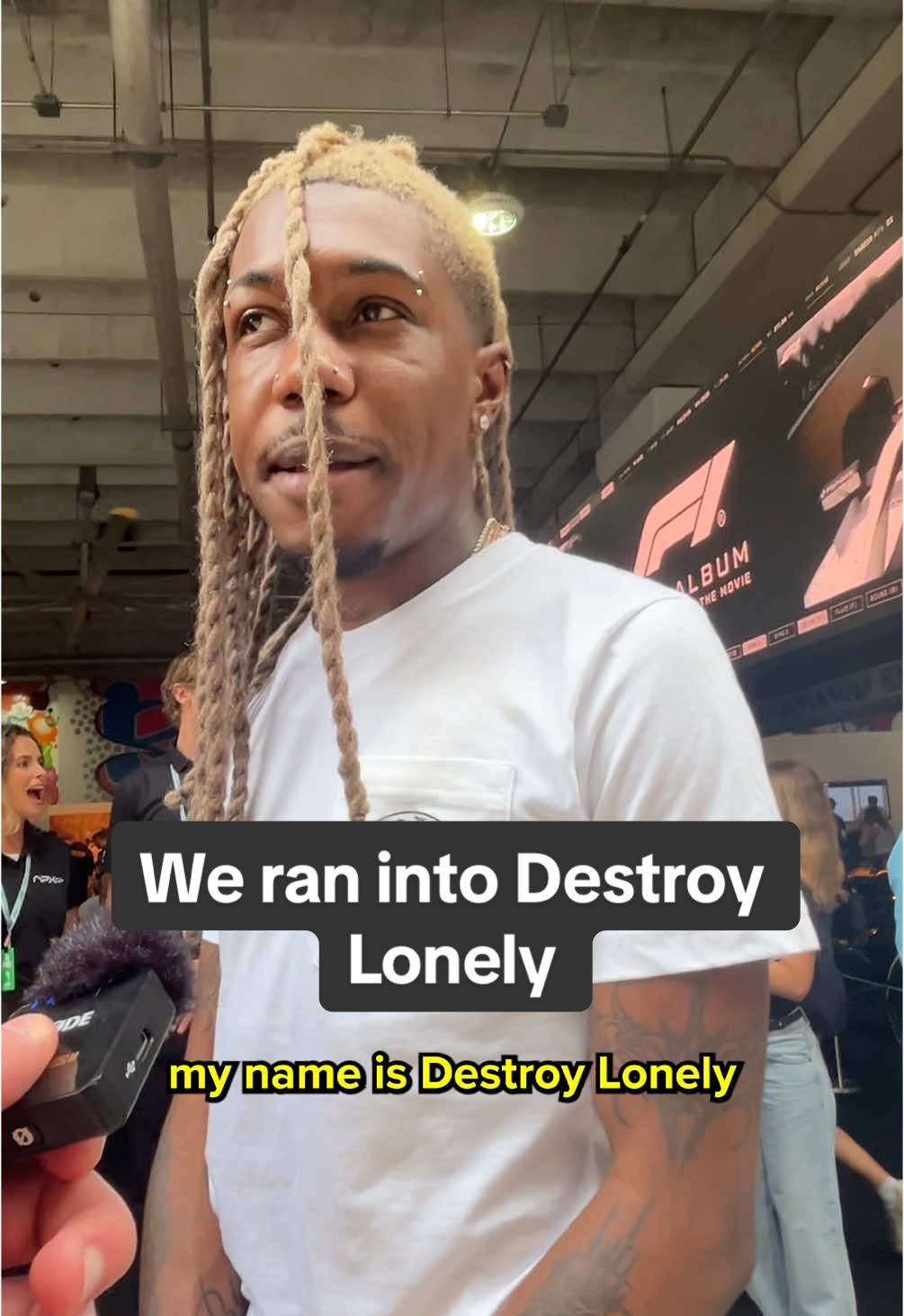 What does Destroy Lonely do for a living? #whatdoyoudoforaliving #destroylonely #interview #f1 #f1miami #newmusic #hiphop #rap 