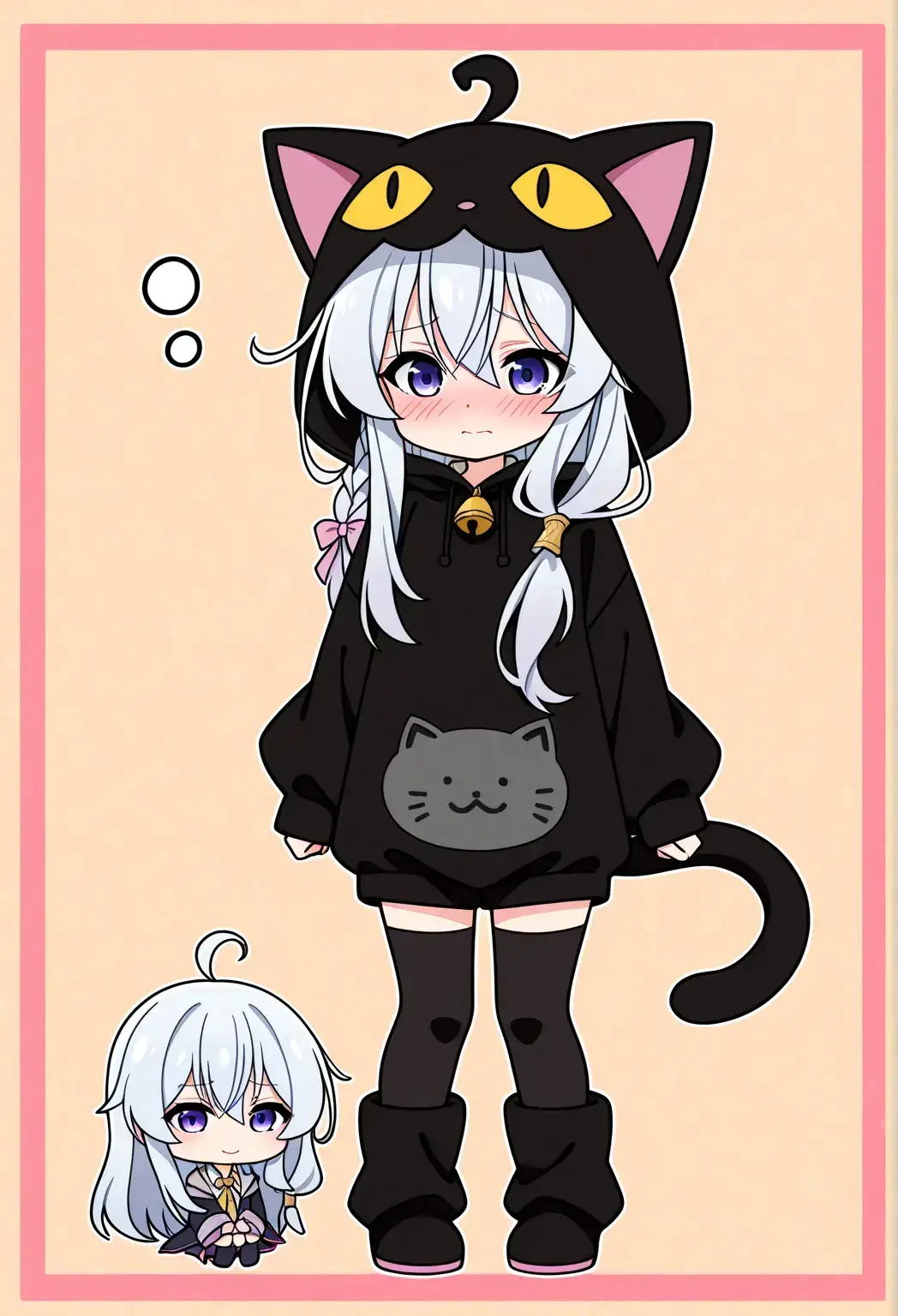 Elaina dengan kostum kucing hitamnya 😍✨ kurang? join saluran atmin😋#El×wp #Elaina #AnimeArt #chibiart #majonotabitabielaina #perfectgirl #lewatberanda #foryoupage❤️❤️ #fypシ゚ #walpaperanime 