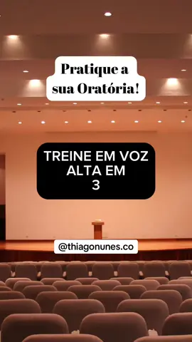 Pratique a sua oratória. Treino de dicção e leitura em voz alta. #comunicação #oratória 