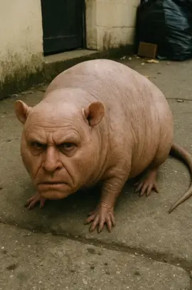 He didn’t blink. #CursedCreature #fyp #viral  #StrangeEncounter #RatmanEnergy #AIWeirdness #NeonbyteOriginal #WTFIsThat #FoundHimOutside #MutantPet #UncannyAF #CaughtOnCamera 