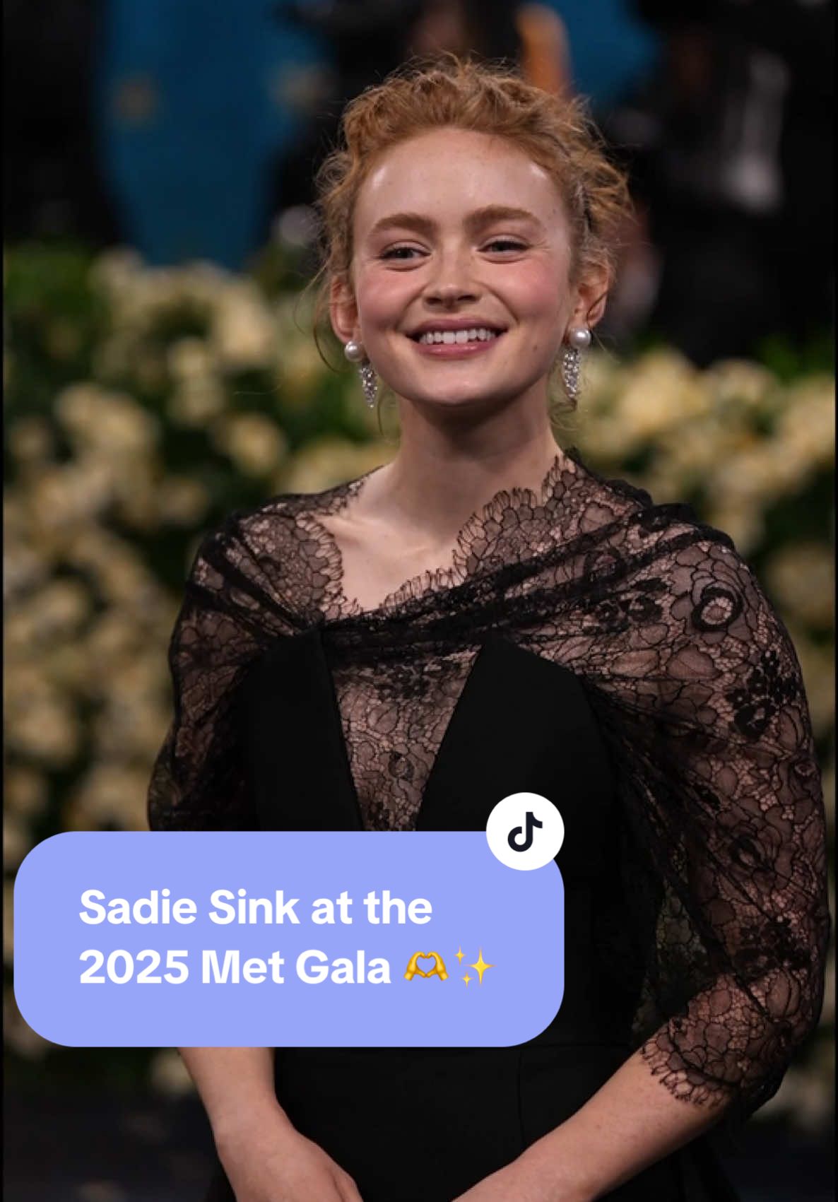 Now this is chic!! #SadieSink has stepped out on the #MetGala red carpet looking like an actual princess I love this 🥹🥹 #fyp #sadiesinkedit #strangerthings #maxstrangerthings #metgala2025 #edit #edits 