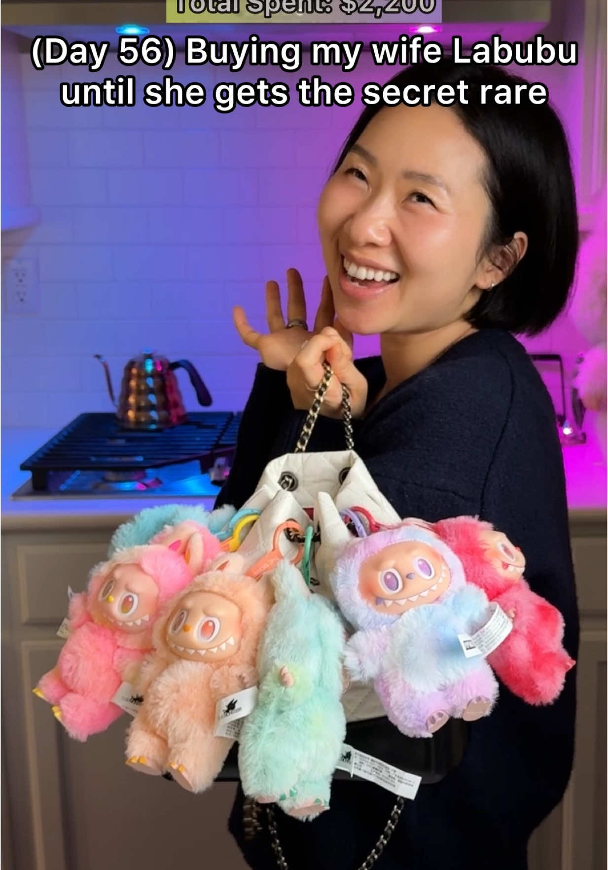 I finally was able to buy my wife the newly released Big Into Energy Labubu!! Which one is your favorite? (Day 56, $2,200 Spent) #hungryFAM #labubu #popmart #whoisLabubu #LabubuEnergy #BigIntoEnergy @POP MART US @Julie Lin 