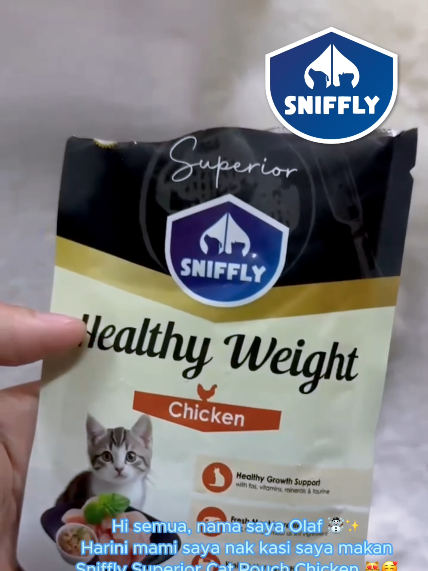 Kucing anda suka makan ayam? 🐔 Berikan mereka Sniffly Superior Cat Pouch Chicken, pasti mereka tidak dapat lupakan kesedapannya 🤩🐈 #SnifflyMY #kucingmalaysia #kucingkesayangan #catsoftiktok #cat #catlover #kucingkesayanganku #ilovemycat #cutecat #cats #adorable #delicious #catfood #fypツ #fyp #foryoupage #fyppppppppppppppppppppppp #fypシ゚