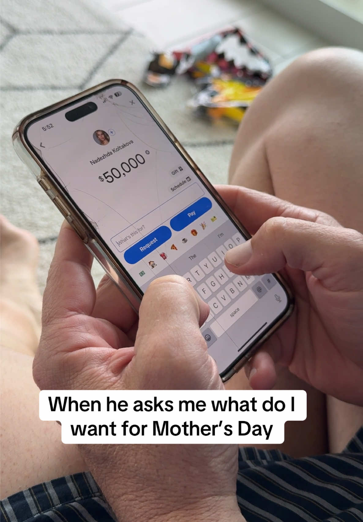 Another $30-$50k for groceries would be nice husband  . . . #mothersday #mothersdaygift #couplecomedy #marriagecomedy #groceryshopping #money 