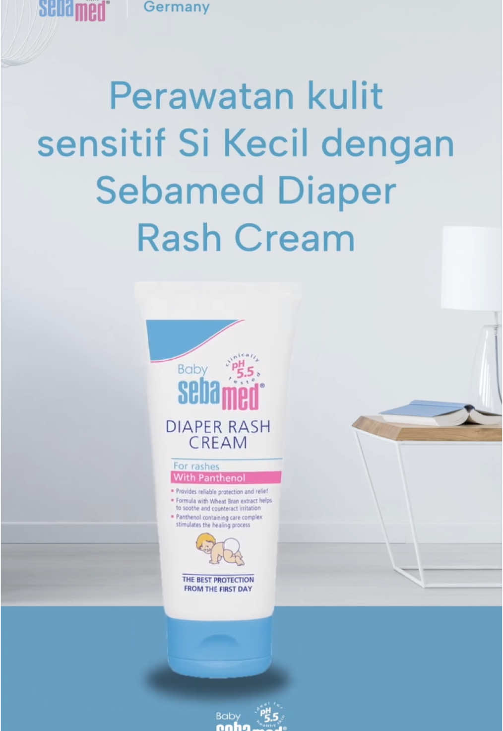 Kulit bayi merah & ruam popok? Tenang, Ma... Sebamed Diaper Rash Cream bantu lindungi kulit sensitif si kecil dengan pH 5.5 yang sudah teruji klinis! Cepat meresap, bantu reda kemerahan, dan nyaman dipakai setiap hari. #SebamedBaby #RashFreeBaby #DiaperRashSolution #huggybaby 