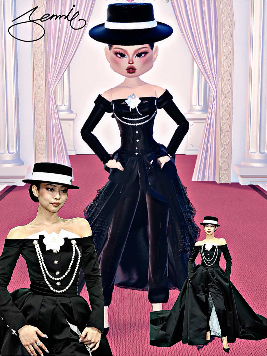 Tutorial - Recreating Jennie in Met Gala 2025🖤🤍 #dresstoimpress #dti #fy #roblox #fyp #robloxfyp #dtiroblox #dticodes #dtionroblox #metgala #jennie #dresstoimpressupdate #metgala2025 #foryoupage #dtiupdate @Dress To Impress 