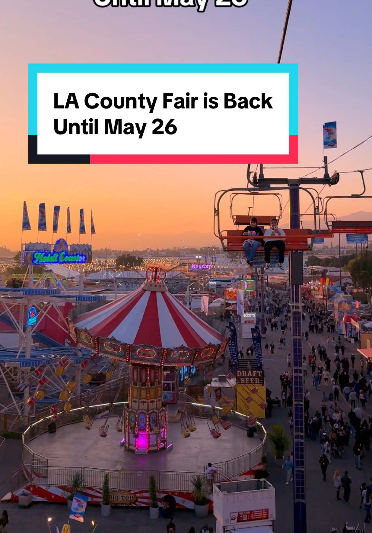 The LA County fair is back 🎢✨ You have until May 26 to enjoy all the rides, snacks, and fun vibes for 2025. 🎡@LA County Fair  📍 Where: 1101 W McKinley Ave, Pomona, CA 91768 📌Tickets: lacountyfair.com 🎟️ Admission: Starting at $18.50 (varies by day) 🚗 Parking: $22.50 ($26 at the gate) 🍔🎢 Rides & Food: Additional charges 📆Thursdays to Sundays + Memorial Day Until May 26 #thingstodoinla #losangeles #thingstodoinlosangeles #visitcalifornia #california #thingstodoincalifornia #losangelescalifornia #lacountyfair #laevents 