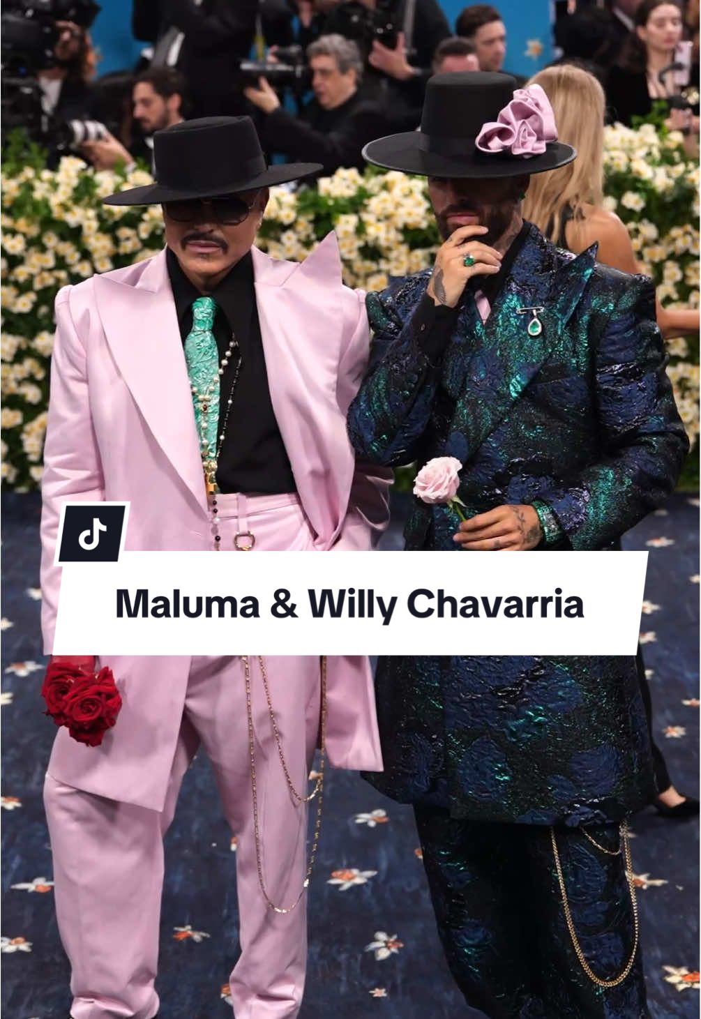 A Kiss for a Rose at the #MetGala  @Juan Luis #willychavarria #maluma #malumababy #malumaoficial #malumafans 
