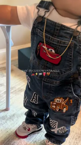 ok last post about these overalls (for now) - you can find everything you'll need to make these on my amazon storefront, links in my bio ❤️ #OOTD #lightningmcqueen #babyboy #boymom #boymama #babyboyootd #fypシ 