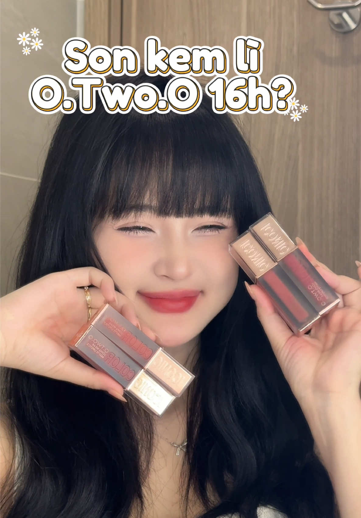 Cùng tui test 4 màu son kem lỳ đang hot hít của nhà O.Two.O này nha #son #sonkemli  #otwoovn #otwoolipprimer #otwoolipstick 
