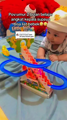 Membalas @Tifanni boleh banget kak,,malah wajib,biar ngurangin stres gara” krjaan wkwwk #bebek #bebekseluncur #mainanbebek #tummytime 