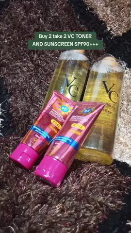 combo na may toner at sunscreen kana #buy2take2vctonerandsunscreenspf90 #Bcbeautyshop #fyp 