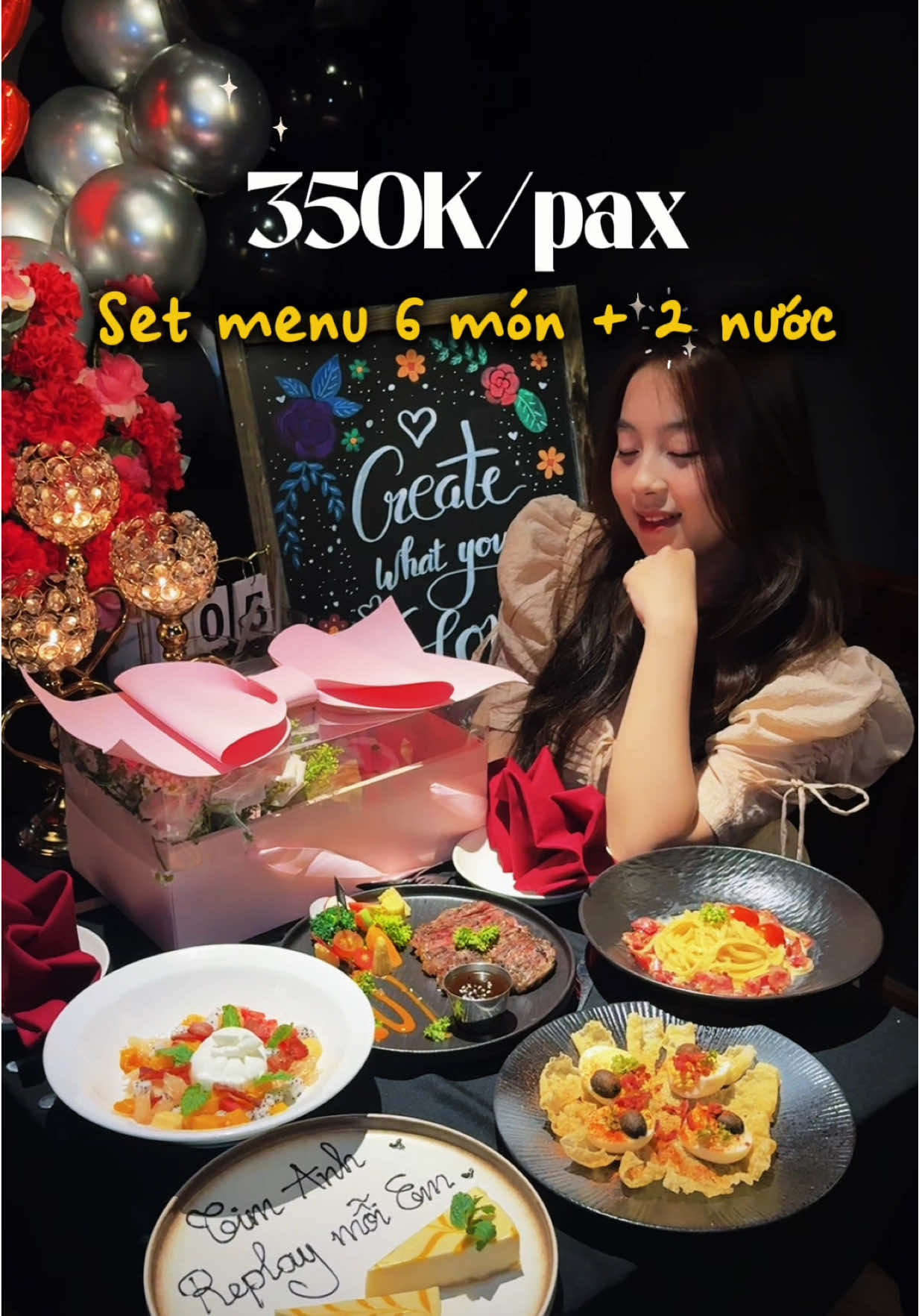 Set ăn thịnh soạn, không gian lãng mạn tại Mr.Saigon #MrSaigon #pasta #steak #restaurant 