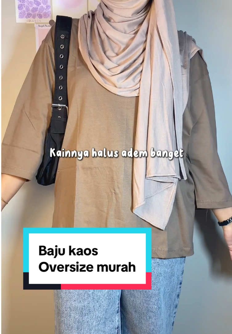 Kaos oversize bagus banget, bahan adem dan jahitan super rapi. Auto repurchace si ini😭😎 #bajukaos #kaosmurah #kaosoversize #kaoswanita 