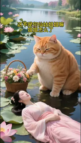 Kucing oranye menjemput saudara perempuan peri hari ini✌️#funnyvideos #cat #ai 