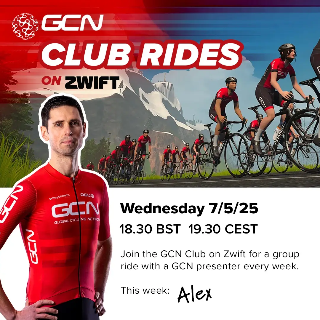 Come and ride with us on @GoZwift ℹ️👇 🚲 Alex Paton 🗓️ 7 May ⏰ 11:30PDT/14:30EDT/18:30BST/19:30CEST 📍Zwift 👉 gcn.eu/75zr 👈 #GCN #GlobalCyclingNetwork #CyclingLife #Bicycle #Cyclist #BikeLife #CyclingTraining #CyclingFitness #HowTo #Bike #Cycling