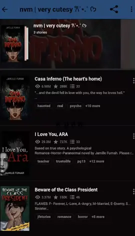 reco stories like this please.. #casainferno #iloveyouara  #bewareoftheclasspresident #horror #thrill  #jfstories #wattpad #wattpadrecomendations #wattpadrekomendasi #fyp #fyppppppppppppppppppppppp 