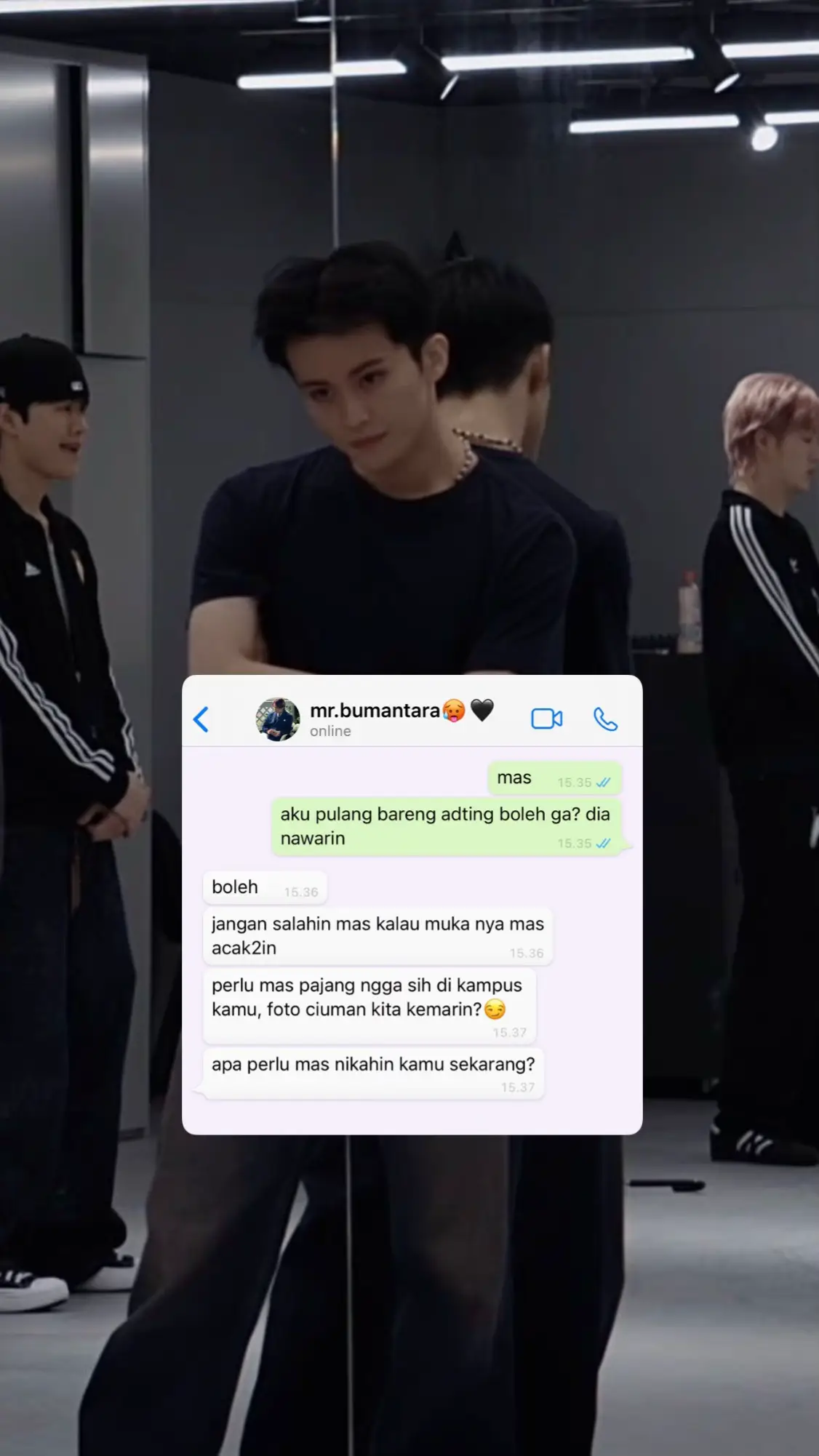 bina be like ‘cemburu nya om2 ngajak nikah😭’ ib: yang lewat #marklee #au #4u #fyppppppppppppppppppppppp #foryou #xybca 