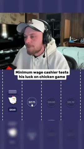 Cashier tests his luck on chicken game 🤯 #streamer #kickstreaming 