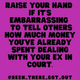Going through family court is an EXPENSIVE education! I spent way too much during my own divorce, but saved well over a million dollars representing myself in all the years post judgment! If you are struggling in a high-conflict relationship, divorce, custody battle, or co-parenting hell which requires PERSONALIZED attention, let us HOLD YOUR HAND with our EXPERT, STRATEGIC guidance based on years of our own success both in and out of family court. Click link in bio to schedule a free discovery call (Zoom) to see how we can help.💜 #legalfees #nojudgment