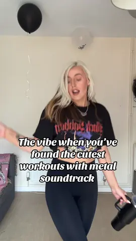Calling all alt workout girlies!! Literally found the best, most fun cutesy but tough workouts all set to music that doesn’t suck with @Molly | Feel Good Fitness Metal Moves 🙌🏻🖤✨ subscribe on YouTube for workouts set to Slipknot, Cannibal Corpse, Fall Out Boy (all tracks you know and love!) The most fun I’ve had whilst exercising! ✨✨ #metalmoves #moveswithmolly #fy #fyp #workout #altgirl #altmusic #altworkouts #altfashion #exercise #workoutathome #danceworkout #hiit #sculpt #metalhead #metalmusic #bandtee #leggings #converse #blonde #sleeptheory #static #elderemo #foryou #foryoupage @SleepTheory 