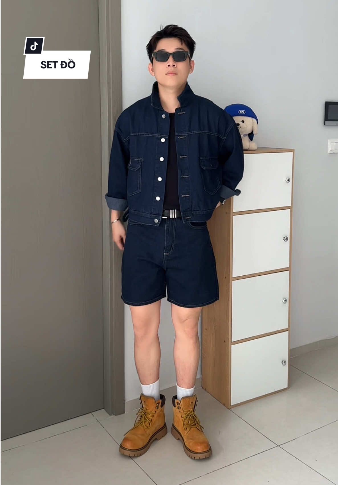 Set quần áo denim short CAPMAN CLUB 👏 #goclamdep #outfit #setbodenim #setquanaonam #capmanclub #bứtphá #iamloc1108 