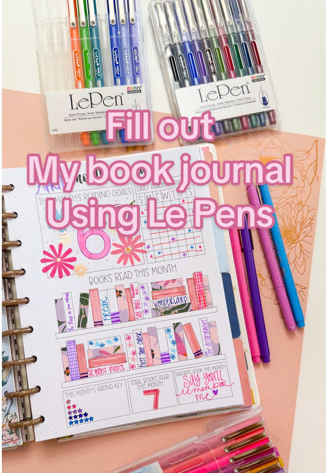 Tried out the new Marvy Uchida LePen Flex and LePens in my book journal and ohhh my pen-loving heart is happy! Quick-drying? Check. No Bleed? Double check. Smooth thin-to-thick lines? YES please. These pens understood the assignment! #marvy #marvyuchida #lepens #marvylepen #bookjournal #bookjournaling #penjunkie #penobsession #pens #bookjournaling #kellofaplan 