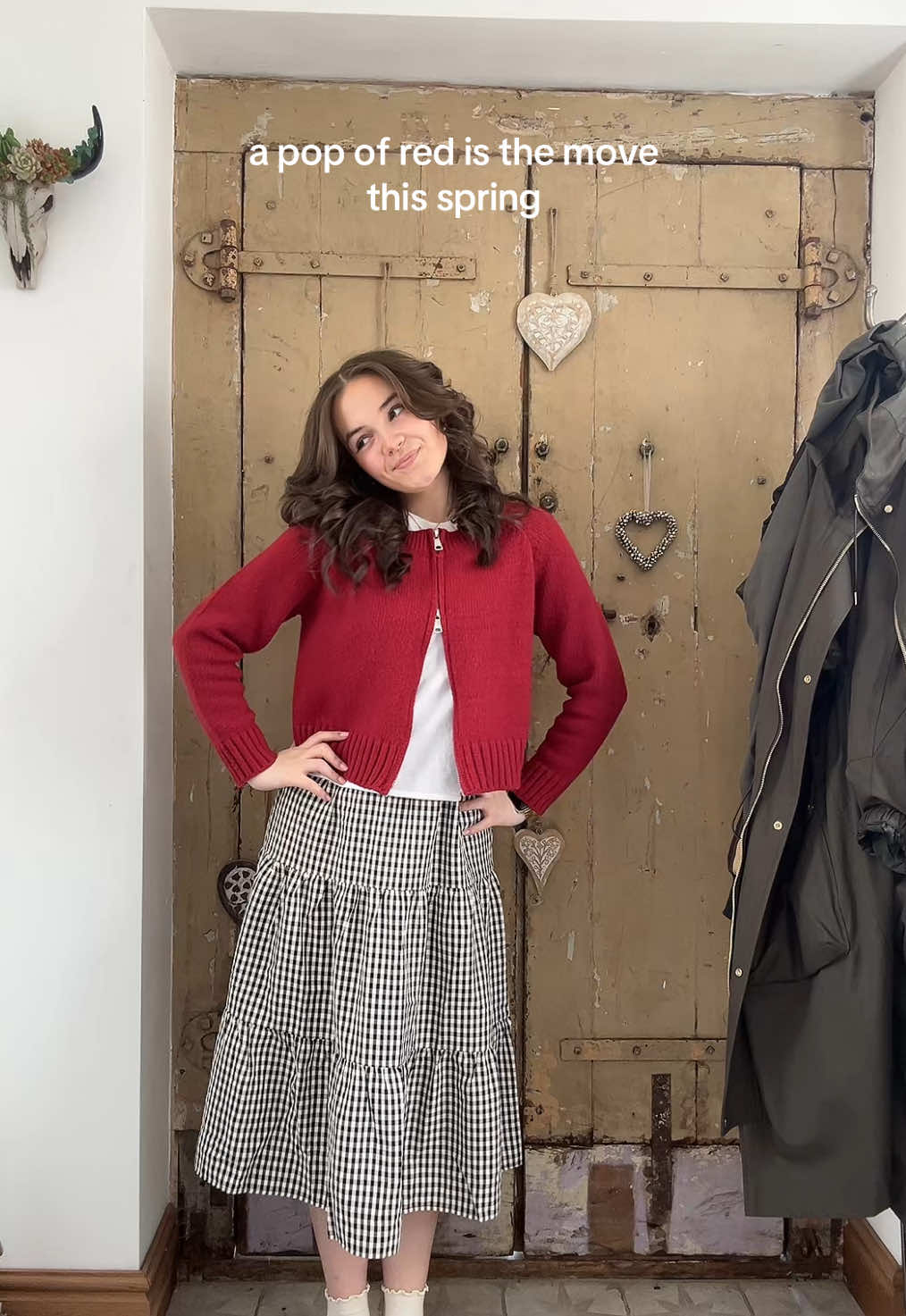 just a girl obsessed with her silly little outfits🐝 #outfit #OOTD #spring #pinterestaesthetic #wlw #girlhood #fashion #gingham #pinterest #fyp 