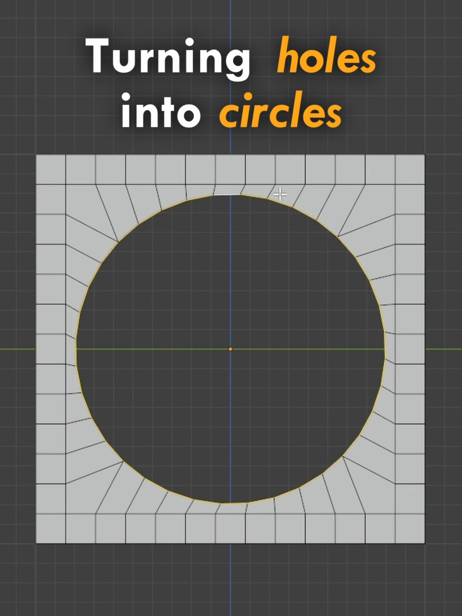 Turn any hole into a Circle with looptools in Blender! #blender3d
