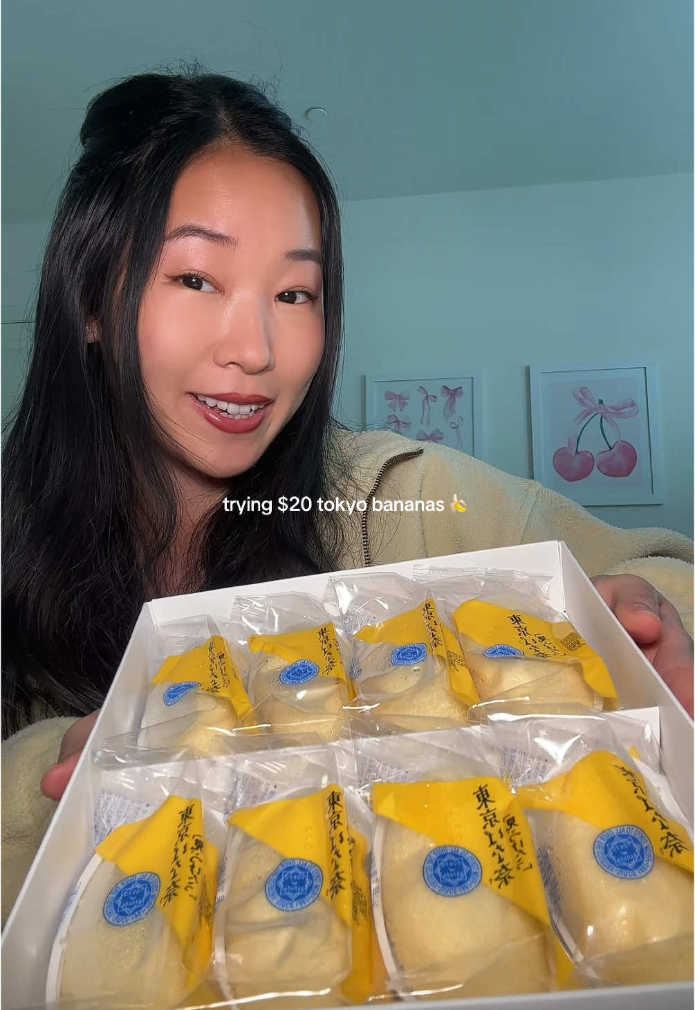 the japanese version of twinkies 🍌 #tokyobanana #banana #viralsnacks #fyp #foryoupage #xyzbca 