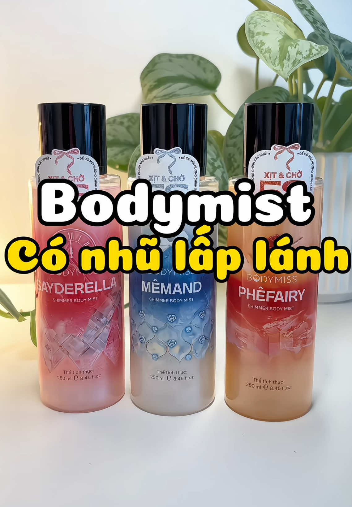 Thơm mà có nhũ bling bling đẹp lắm luôn #bodymist #bodymiss #bodymistconhu #blingbling #eherbvietnam #annieriviu 