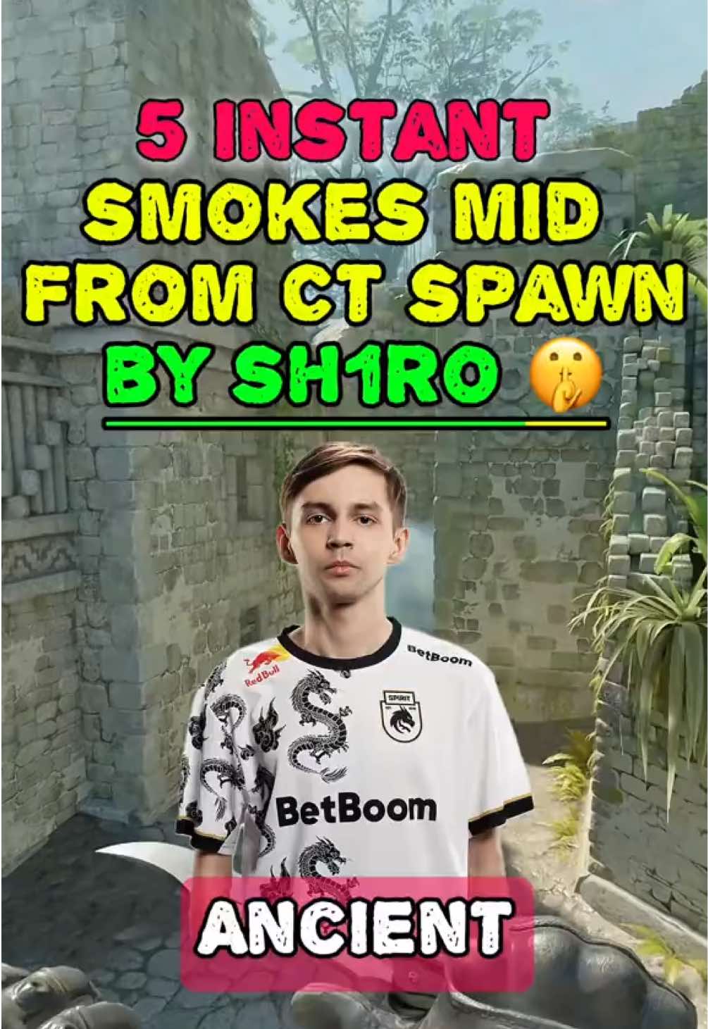💥CS2 Ancient 5 Instant smokes Mid by sh1ro 😏 #cs2 #cs2nades #cs2tricks #counterstrike2 #cs2smokes #cs2moments #cs2ancient #cs2ancientsmokes #instantsmoke #ancientinstantsmoke #cs2mid 