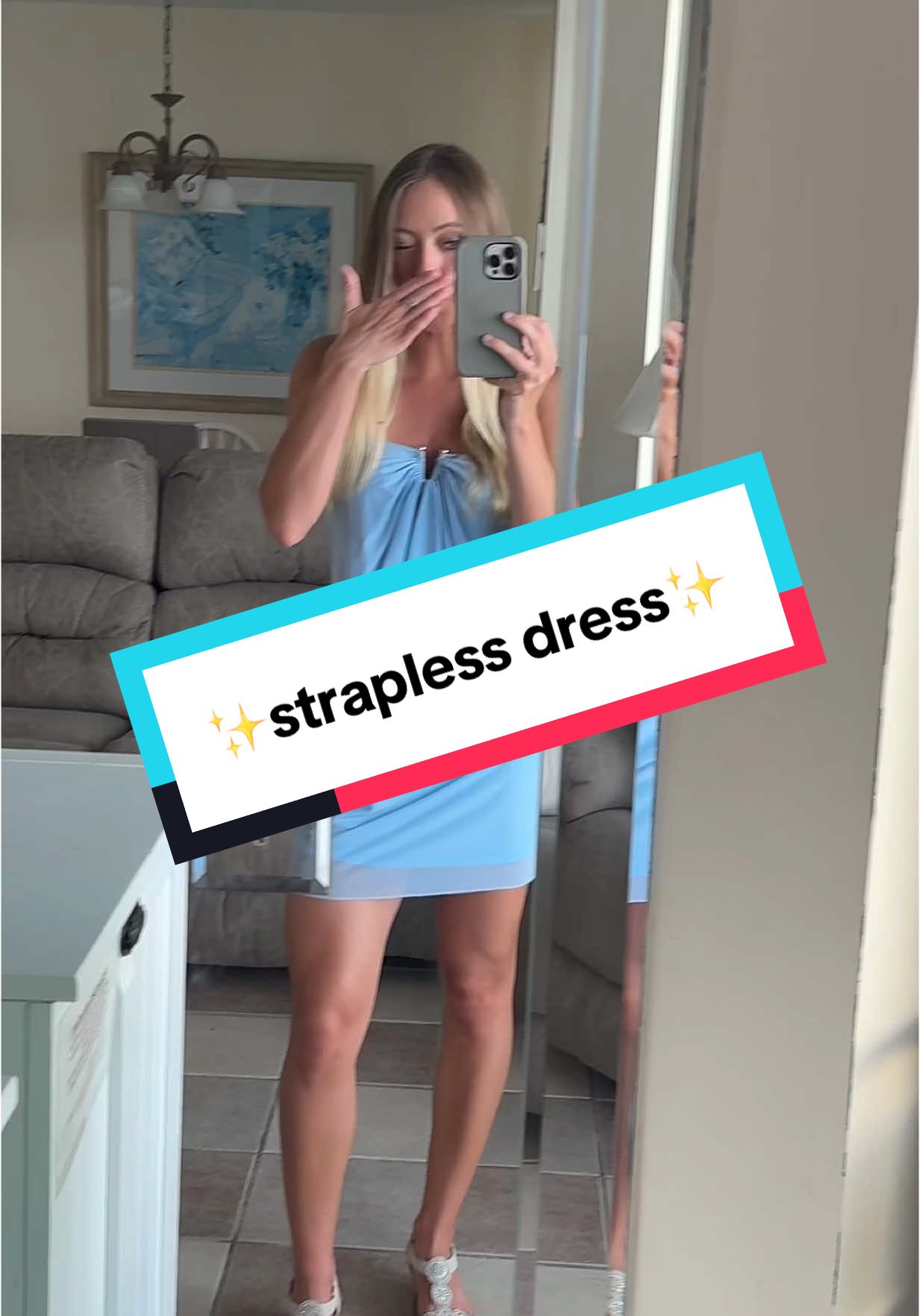 Sleek, simple, and flattering this strapless dress is a must-have for sunny days. #SunReadyStyle #BlackDressEdit #MinimalMood #ChicComfort #SummerGoTo #tiktokshopcreatorpicks 