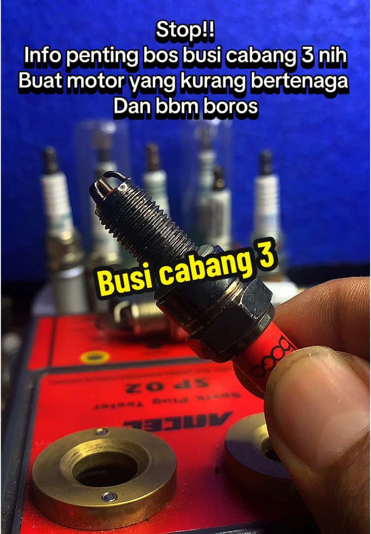 Masa belum upgrade bos ke busi cabang 3#superiridium #busimotor #bogo 