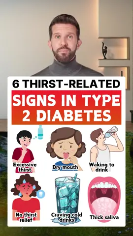 6 thirst-related signs in type 2 diabetes #healthy #healthcare #healthtips #diabetes #type2diabetes #thirst #thirsty 