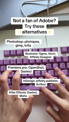 Don’t like adobe? You might like some of these software recommendations!  . . . . #arttiktok #arttipsandtricks #artistsontiktok #illustrator #illustration 