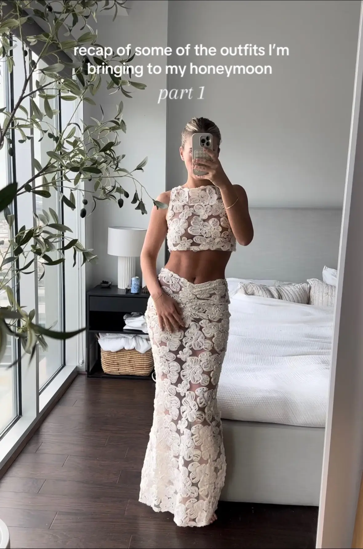 We have 2 days in Tuscany, 1 day in Rome, 3 days in Dubai and 10 Days in the Maldives to plan outfits for. There’s SO much more comming.  #honeymoon #ootdinspo #summeroutfits #eurosummer #fashioncontent #fashioninfluencer 