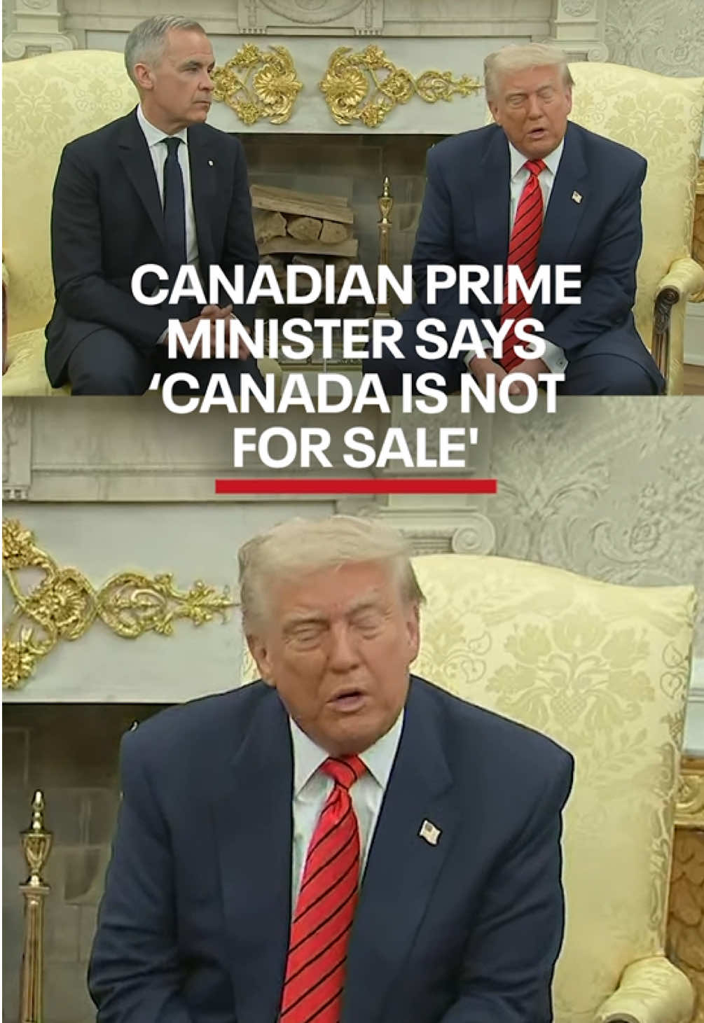 Newly-elected Canadian Prime Minister Mark Carney told President Trump Canada is not for sale as the two leaders met at the White House on Tuesday.