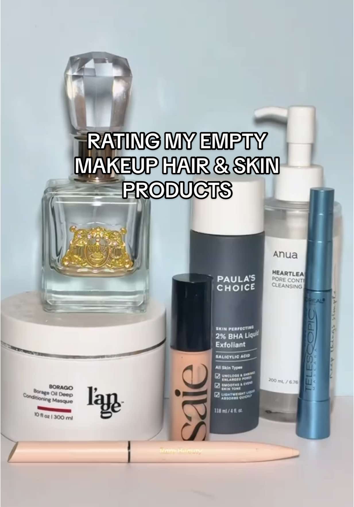 rating my APRIL hair care, skincare, and makeup empties 🩷#creatorsearchinsights #empties #emptiesreview #skincare #hair #makeup 